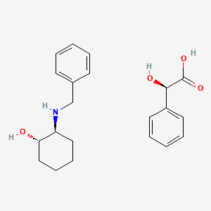 molecular formula C21H27NO4 B13114227 (1S,2S)-2-(Benzylamino)cyclohexan-1-ol(R)-2-Hydroxy-2-phenylaceticacidsalt 