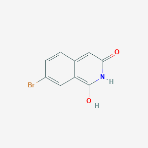 molecular formula C9H6BrNO2 B13114247 7-Bromo-3-hydroxyisoquinolin-1(2H)-one 