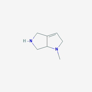 molecular formula C7H12N2 B13114266 1-Methyl-1,2,4,5,6,6a-hexahydropyrrolo[3,4-b]pyrrole 