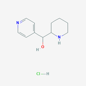 molecular formula C11H17ClN2O B13114284 Piperidin-2-yl(pyridin-4-yl)methanolhydrochloride 