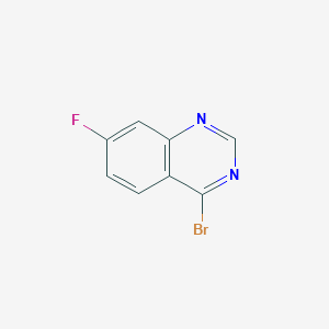 molecular formula C8H4BrFN2 B13114304 4-Bromo-7-fluoroquinazoline 