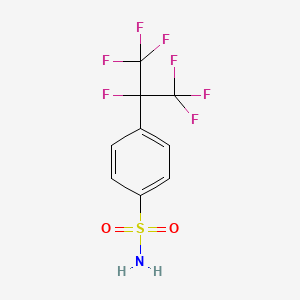 molecular formula C9H6F7NO2S B13114346 4-(Perfluoropropan-2-yl)benzenesulfonamide 