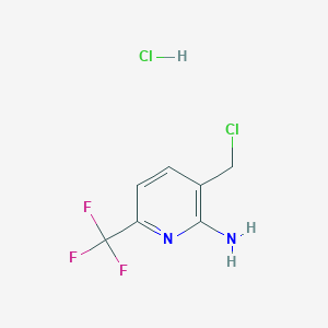 molecular formula C7H7Cl2F3N2 B13114364 3-(Chloromethyl)-6-(trifluoromethyl)pyridin-2-amine hydrochloride CAS No. 1026039-38-2