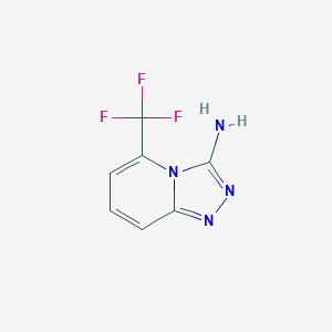 molecular formula C7H5F3N4 B13114380 5-(Trifluoromethyl)-[1,2,4]triazolo[4,3-a]pyridin-3-amine 