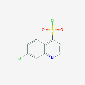 molecular formula C9H5Cl2NO2S B13114395 7-Chloroquinoline-4-sulfonylchloride 