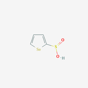 molecular formula C4H4O2SSe B13114410 Selenophene-2-sulfinicacid 