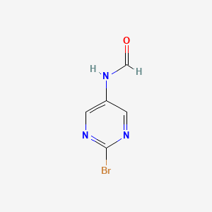 molecular formula C5H4BrN3O B13114428 N-(2-Bromopyrimidin-5-yl)formamide 