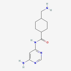 molecular formula C12H19N5O B13114439 4-(Aminomethyl)-N-(6-aminopyrimidin-4-yl)cyclohexanecarboxamide 