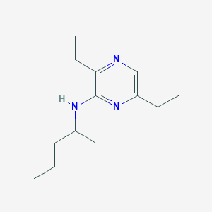 molecular formula C13H23N3 B13114460 3,6-Diethyl-N-(2-pentanyl)-2-pyrazinamine 