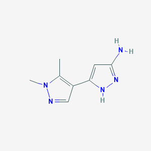 molecular formula C8H11N5 B1311447 1',5'-dimethyl-1'H,2H-3,4'-bipyrazol-5-amine CAS No. 1025026-56-5