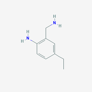 molecular formula C9H14N2 B13114471 2-(Aminomethyl)-4-ethylaniline 