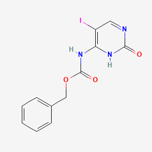 molecular formula C12H10IN3O3 B13114474 Benzyl(5-iodo-2-oxo-2,3-dihydropyrimidin-4-yl)carbamate 