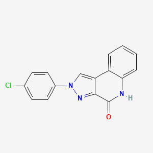 molecular formula C16H10ClN3O B13114482 2-(4-Chlorophenyl)-2,5-dihydropyrazolo[3,4-c]quinolin-4-one 