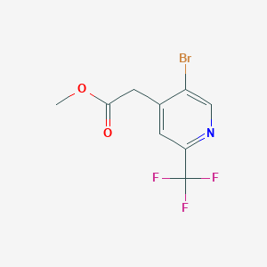 molecular formula C9H7BrF3NO2 B13114483 Methyl 2-[5-bromo-2-(trifluoromethyl)pyridin-4-yl]acetate 