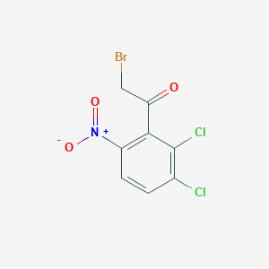 molecular formula C8H4BrCl2NO3 B13114563 2-Bromo-1-(2,3-dichloro-6-nitrophenyl)ethan-1-one 