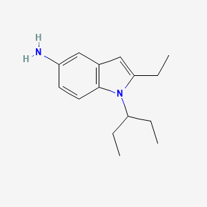 2-Ethyl-1-(pentan-3-yl)-1H-indol-5-amine