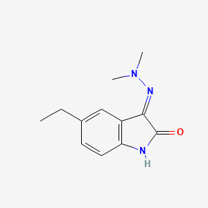 3-(2,2-Dimethylhydrazono)-5-ethylindolin-2-one