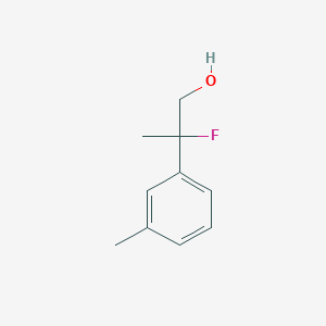 molecular formula C10H13FO B13114585 2-Fluoro-2-(m-tolyl)propan-1-ol 