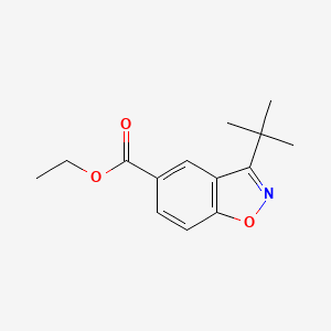 molecular formula C14H17NO3 B13114595 Ethyl3-(tert-butyl)benzo[d]isoxazole-5-carboxylate 