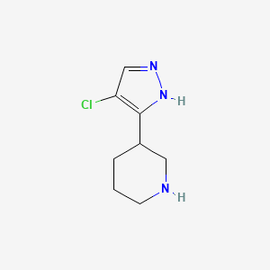 3-(4-Chloro-1H-pyrazol-3-yl)piperidine