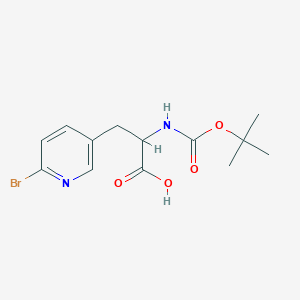 3-(6-Bromopyridin-3-yl)-2-[(2-methylpropan-2-yl)oxycarbonylamino]propanoic acid