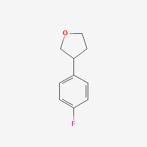 molecular formula C10H11FO B13114621 3-(4-Fluorophenyl)tetrahydrofuran 