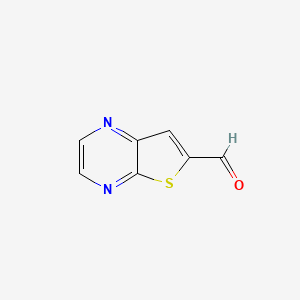 molecular formula C7H4N2OS B1311464 Thieno[2,3-b]pyrazine-6-carbaldehyde CAS No. 857283-69-3