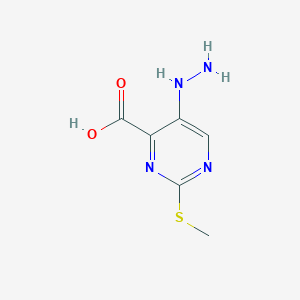 5-Hydrazinyl-2-(methylsulfanyl)pyrimidine-4-carboxylic acid