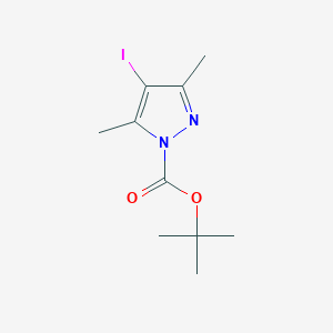 molecular formula C10H15IN2O2 B1311465 tert-butyl 4-iodo-3,5-dimethyl-1H-pyrazole-1-carboxylate CAS No. 857283-71-7