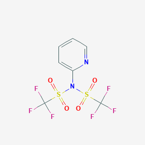 molecular formula C7H4F6N2O4S2 B131147 2-[N,N-Bis(trifluoromethylsulfonyl)amino]pyridine CAS No. 145100-50-1