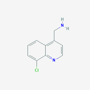 molecular formula C10H9ClN2 B13114712 (8-Chloroquinolin-4-yl)methanamine 