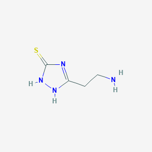 molecular formula C4H8N4S B13114715 5-(2-Aminoethyl)-1H-1,2,4-triazole-3(2H)-thione 