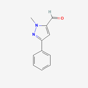 molecular formula C11H10N2O B1311473 1-methyl-3-phenyl-1H-pyrazole-5-carbaldehyde CAS No. 864068-96-2
