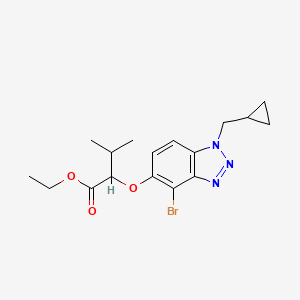 Ethyl2-((4-bromo-1-(cyclopropylmethyl)-1H-benzo[d][1,2,3]triazol-5-yl)oxy)-3-methylbutanoate