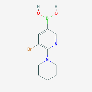 (5-Bromo-6-(piperidin-1-yl)pyridin-3-yl)boronic acid