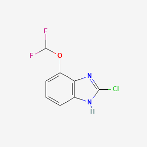 2-Chloro-7-(difluoromethoxy)-1H-benzo[d]imidazole