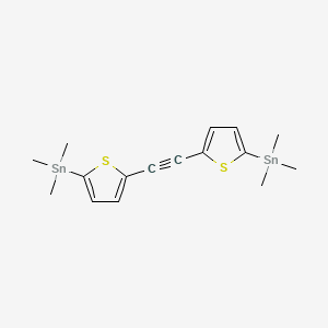 Trimethyl-[5-[2-(5-trimethylstannylthiophen-2-yl)ethynyl]thiophen-2-yl]stannane