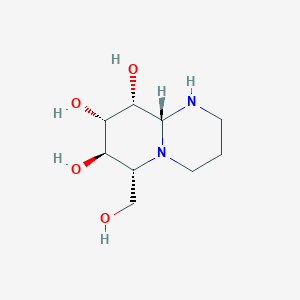 molecular formula C9H18N2O4 B13114811 (6R,7R,8S,9R,9AR)-6-(hydroxymethyl)octahydro-1H-pyrido[1,2-a]pyrimidine-7,8,9-triol 