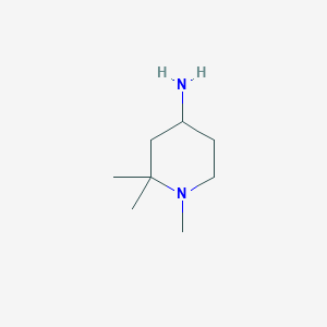 molecular formula C8H18N2 B13114838 1,2,2-Trimethylpiperidin-4-amine 