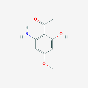 molecular formula C9H11NO3 B13114843 1-(2-Amino-6-hydroxy-4-methoxyphenyl)ethanone 