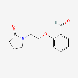 molecular formula C13H15NO3 B1311486 2-[2-(2-氧代-吡咯烷-1-基)-乙氧基]-苯甲醛 CAS No. 887833-61-6