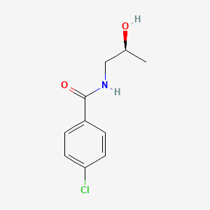 molecular formula C10H12ClNO2 B13114971 (S)-4-chloro-n-(2-hydroxypropyl)benzamide 