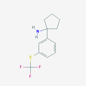 1-(3-((Trifluoromethyl)thio)phenyl)cyclopentanamine