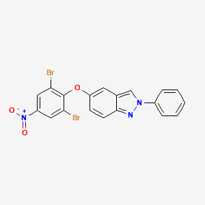 molecular formula C19H11Br2N3O3 B13115070 5-(2,6-Dibromo-4-nitrophenoxy)-2-phenyl-2H-indazole CAS No. 918946-25-5