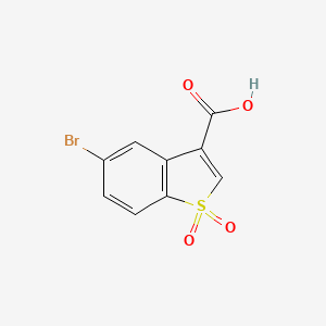 molecular formula C9H5BrO4S B13115142 5-Bromobenzo[b]thiophene-3-carboxylicacid1,1-dioxide 