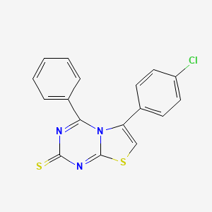 6-(4-Chlorophenyl)-4-phenyl-2H-[1,3]thiazolo[3,2-a][1,3,5]triazine-2-thione