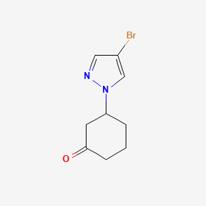 3-(4-bromo-1H-pyrazol-1-yl)cyclohexan-1-one