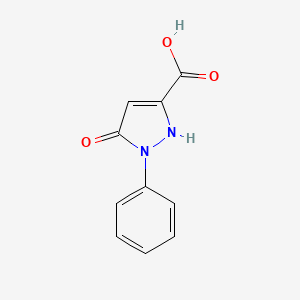 molecular formula C10H8N2O3 B1311522 5-氧代-1-苯基-2,5-二氢-1H-吡唑-3-羧酸 CAS No. 49597-17-3