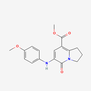 Methyl 6-(4-methoxyphenylamino)-5-oxo-1,2,3,5-tetrahydroindolizine-8-carboxyliate