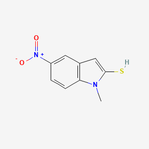 molecular formula C9H8N2O2S B13115268 1-Methyl-5-nitro-1H-indole-2-thiol 